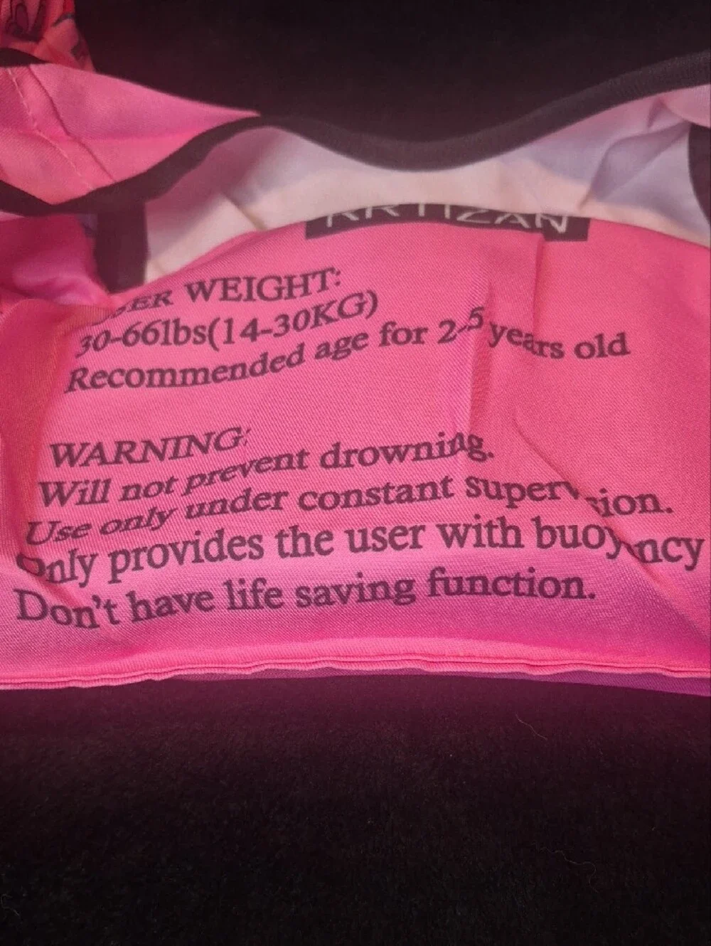 Pink Princess Float Swim Vest with Arm Bands